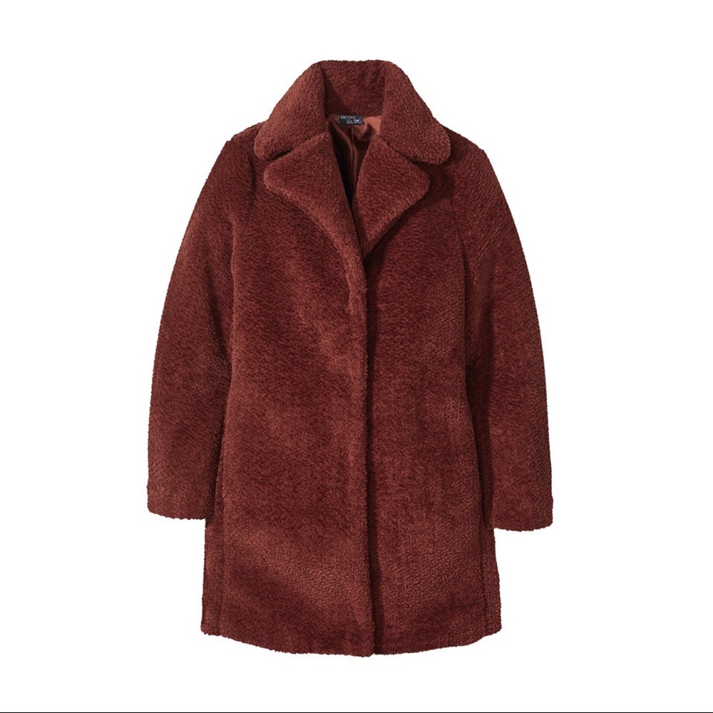 Burgundy / Rust Teddy Coat Heidi Klum